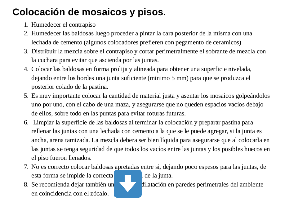Colocacion de pisos